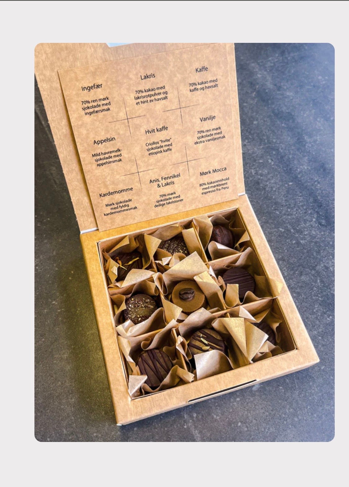 Konfekteske 9 biter fra Criollo