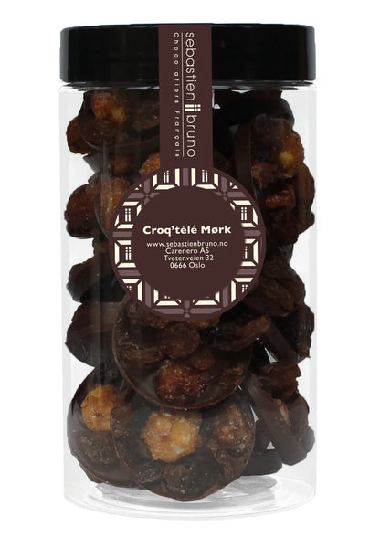 Sjokoladeoblater med nøtter, mandler og rosiner Croq'télé Mørk Stor