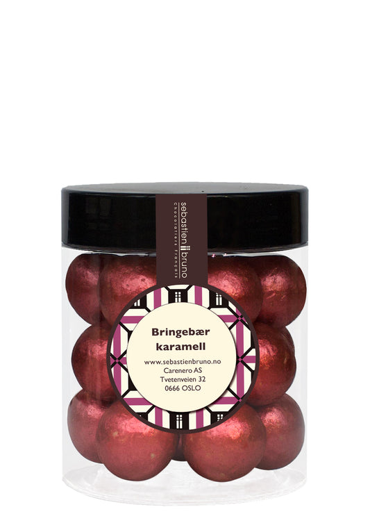 Sjokoladekuler med mørk sjokolade og Bringebær Karamell Liten