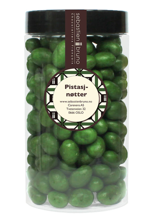 Pistasjnøtter med hvit sjokolade og havsalt Stor