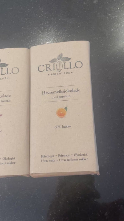 Criollo vegansk 60% sjokolade med appelsin